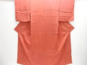 未使用品　鏡裏に花古典柄織り出し付け下げ色無地着物